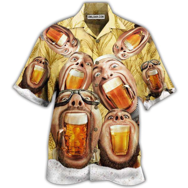 Beer Wish You Were Beer - Hawaiian Shirt Jezsport.com