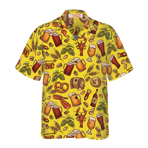 Beer Yellow Hawaiian Shirt Hawaiian Shirt Jezsport.com