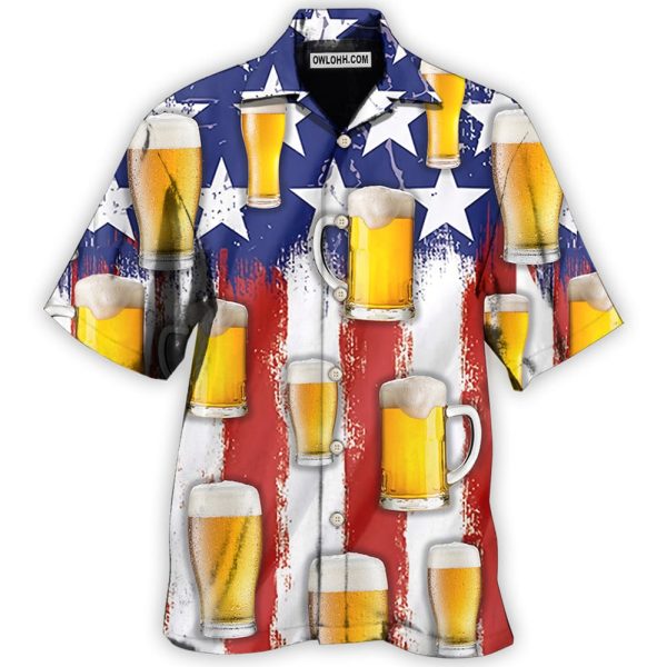 Beer Independence Day Happy - Hawaiian Shirt Jezsport.com