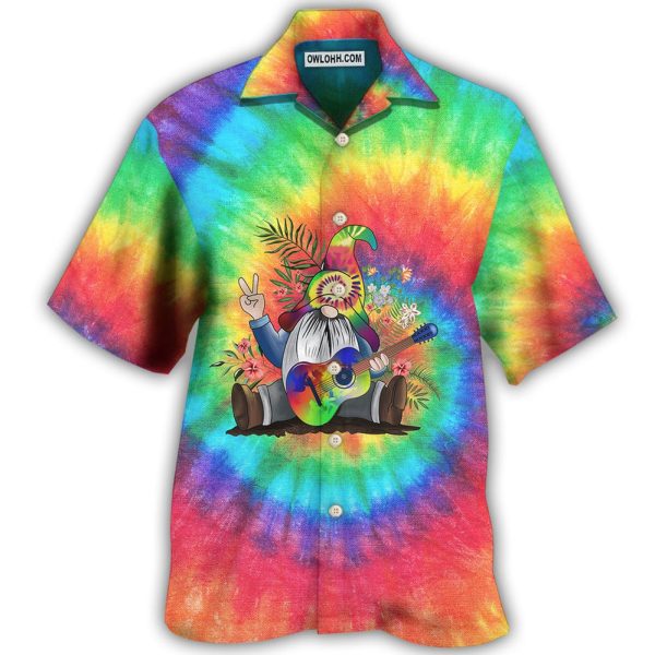 Hippie Believe In The Power Of Music Hippie Gnome - Hawaiian Shirt Jezsport.com