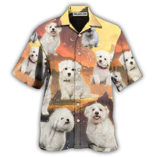 Bichon Frise Dog Lovely Sunset - Hawaiian Shirt Jezsport.com