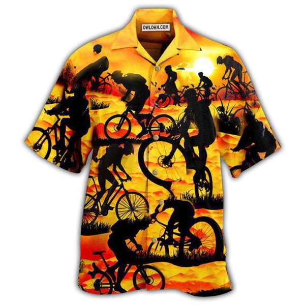 Bicycle It's Not A Race It's A Journey On The Sunset - Hawaiian Shirt Jezsport.com