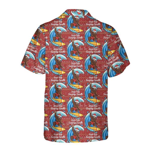 Bigfoot Surfing Christmas Best Xmas Gift Hawaiian Shirt Jezsport.com