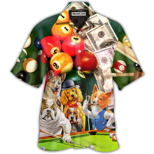 Billiard Funny Dog Many Money - Hawaiian Shirt Jezsport.com