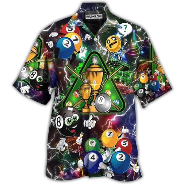 Billiard Lover Lightning Merry Christmas - Hawaiian Shirt Jezsport.com