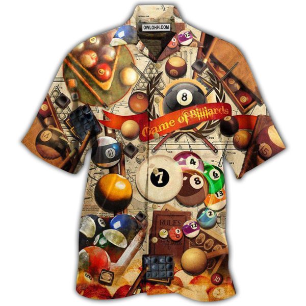 Billiard Never Give Up Until The Last Ball Falls Vintage Style - Hawaiian Shirt Jezsport.com