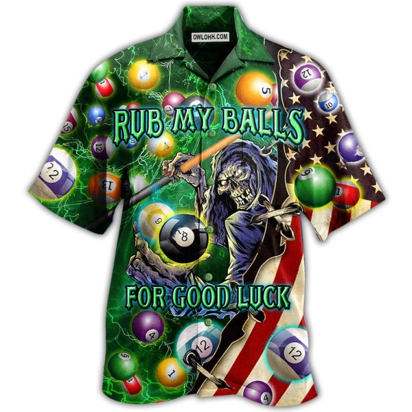 Billiard Rub My Balls For Good Luck America - Hawaiian Shirt Jezsport.com