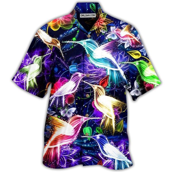 Hummingbird Neon Love Animals So Much - Hawaiian Shirt Jezsport.com