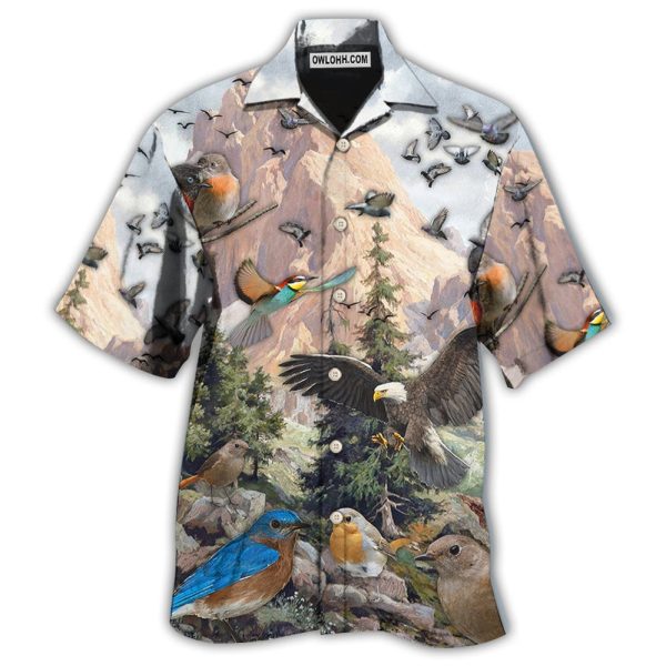 Birds On Mountain - Hawaiian Shirt Jezsport.com