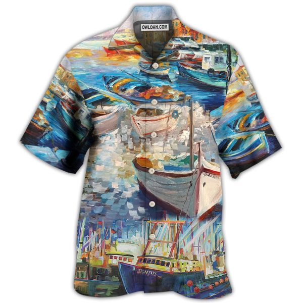 Boat Art Style - Hawaiian Shirt Jezsport.com