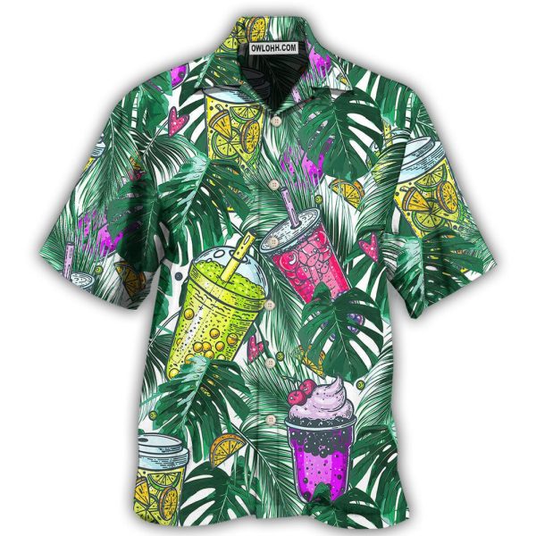 Tea Boba Tea Tropical Leaf - Hawaiian Shirt Jezsport.com