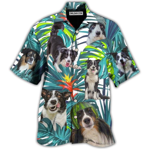 Border Collie Dog Tropical Leaf Lover - Hawaiian Shirt Jezsport.com