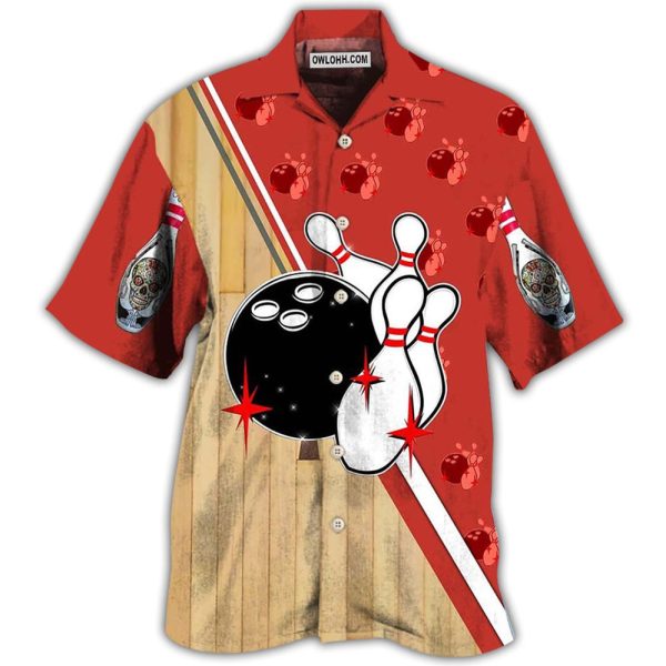 Bowling Awesome Ball Skull - Hawaiian Shirt Jezsport.com