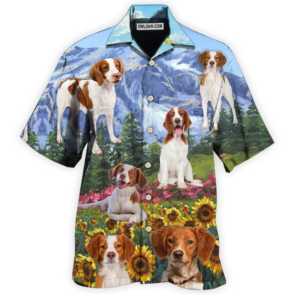 Brittany Spaniel Dog Beautiful Landscape - Hawaiian Shirt Jezsport.com