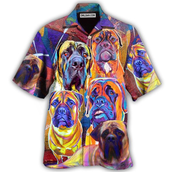 Bullmastiff Cool Painting Dog Lover - Hawaiian Shirt Jezsport.com