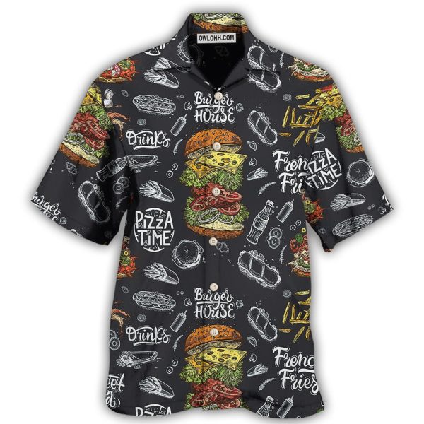 Food Burger House Pizza Time - Hawaiian Shirt Jezsport.com