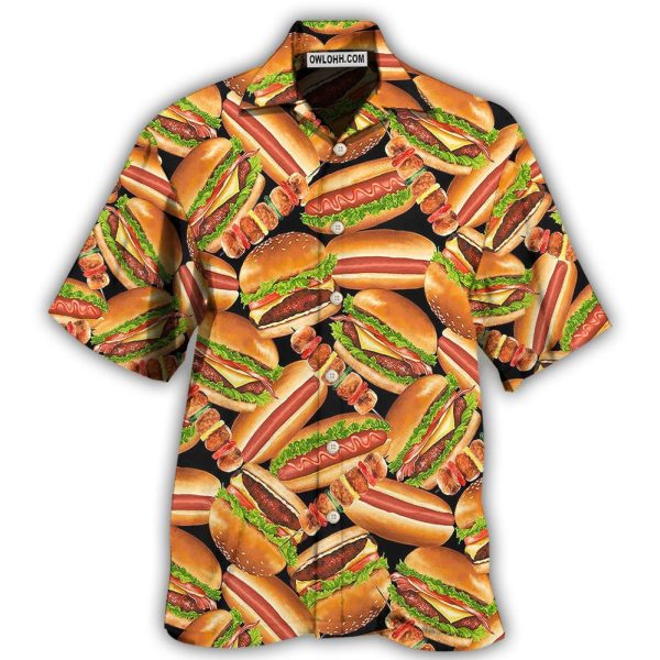 Food Life Is Better With Burger - Hawaiian shirt Jezsport.com