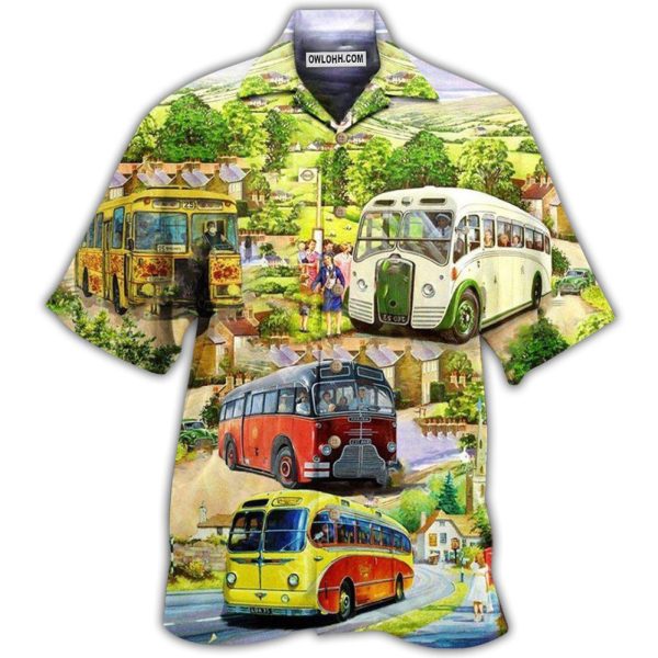 Bus Make Bus Driver Great Again And Again Field - Hawaiian Shirt Jezsport.com