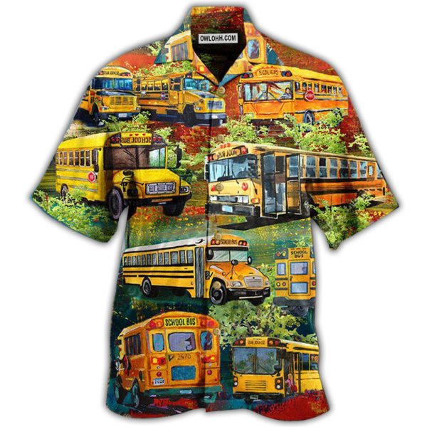 School Bus Stop Talking Just Say 10-4 School Bus Driver In Green - Hawaiian Shirt Jezsport.com