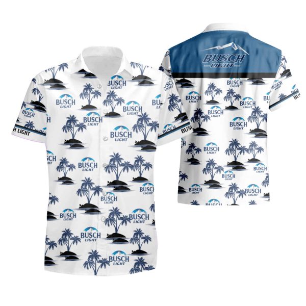 Busch Light Beer Floral Hawaiian Shirt summer shirt Jezsport.com