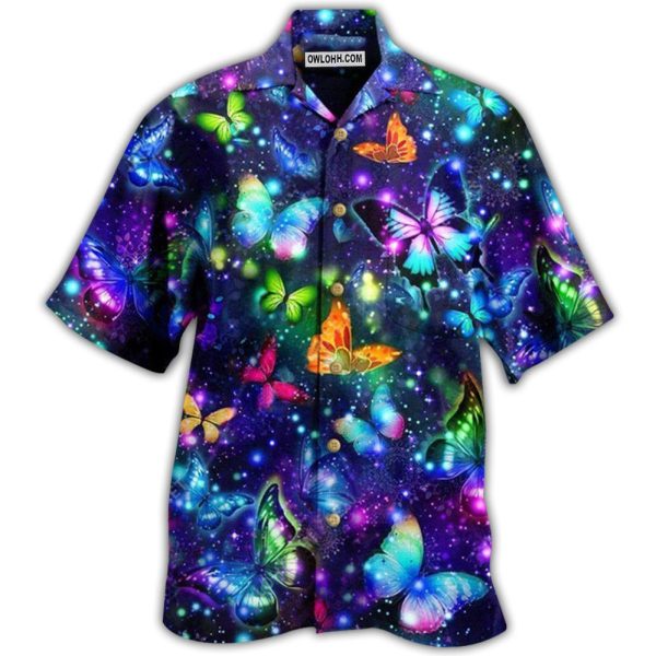 Butterfly Colorful In Dark - Hawaiian Shirt Jezsport.com