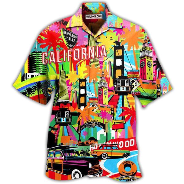 California Where Its Summer Time Colorful - Hawaiian Shirt Jezsport.com