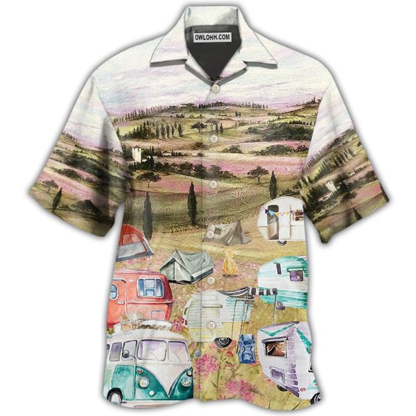 Camping Immense Meadow Art - Hawaiian Shirt Jezsport.com