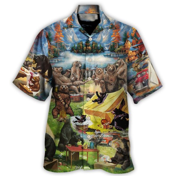 Camping Worst Case Scenario Bears Eat - Hawaiian Shirt Jezsport.com