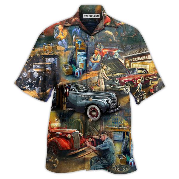 Car Fix Life Vintage - Hawaiian Shirt Jezsport.com