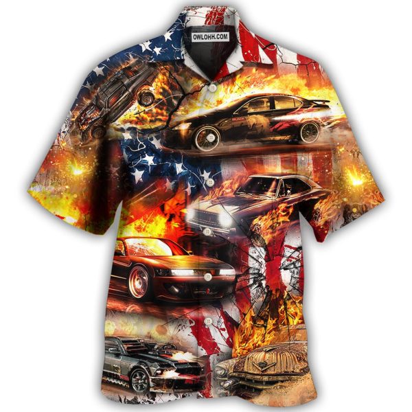 Car Independence Day Fire - Hawaiian Shirt Jezsport.com