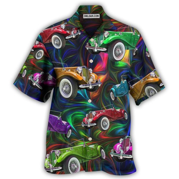 Car Retro Colorful Vibe - Hawaiian Shirt Jezsport.com