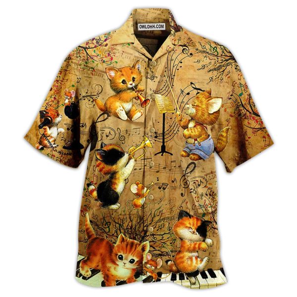 Cat Baby Love Music - Hawaiian Shirt Jezsport.com