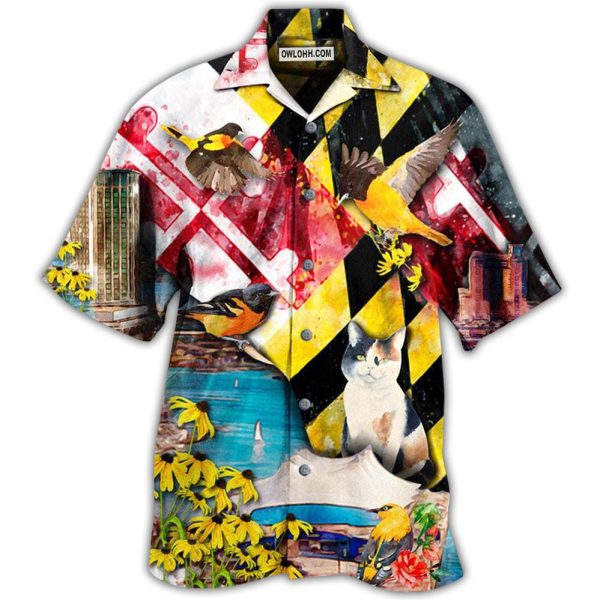 Cat Beautiful Maryland State - Hawaiian Shirt Jezsport.com