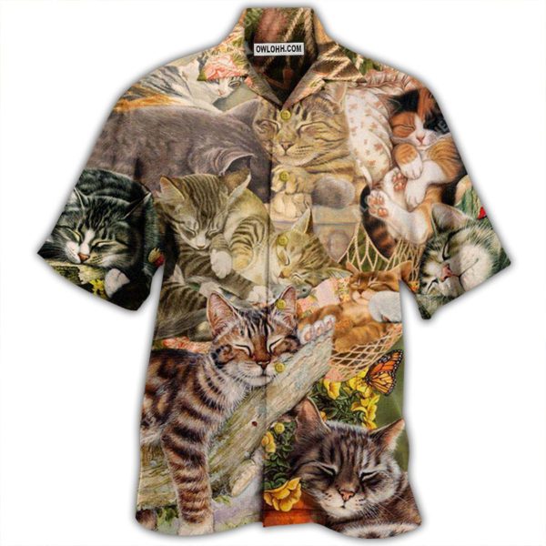 Cat Dreaming Sleeping Time - Hawaiian Shirt Jezsport.com