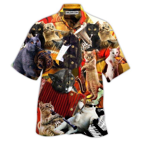 Cat Keep Your Vibes Cats Love Music - Hawaiian Shirt Jezsport.com