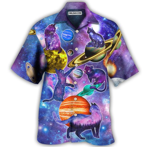 Cat Love Galaxy Colorfull - Hawaiian Shirt Jezsport.com