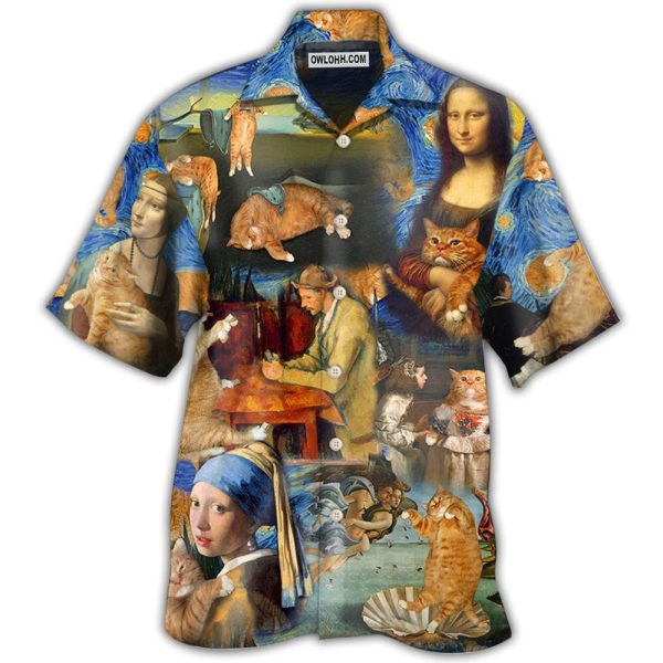 Cat Lover Art - Hawaiian Shirt Jezsport.com