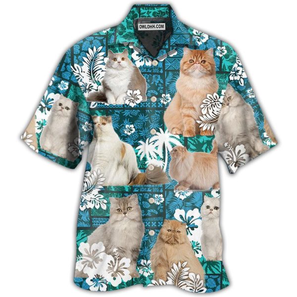 Cat Persian Cat Lover Tropical - Hawaiian Shirt Jezsport.com