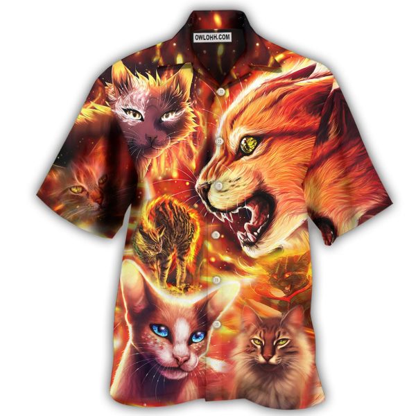 Cat Play Fire - Hawaiian Shirt Jezsport.com