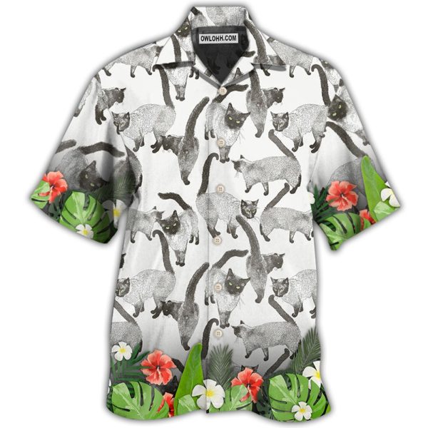 Cat Siamese Cat Lovely Tropical Style - Hawaiian Shirt Jezsport.com