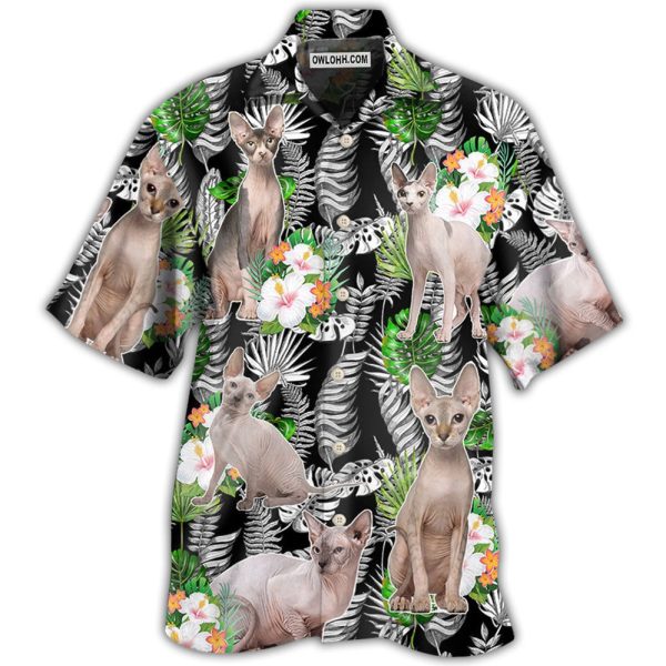 Cat Sphynx Cat Lover Tropical - Hawaiian Shirt Jezsport.com