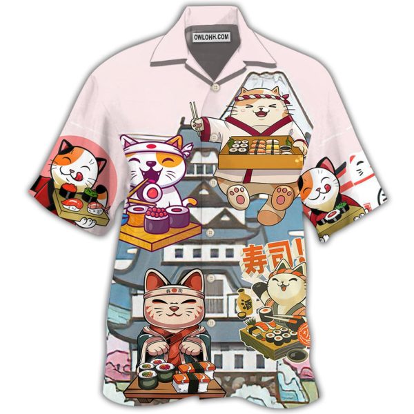 Cat Sushi Lovely - Hawaiian Shirt Jezsport.com