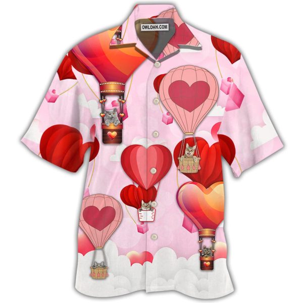 Cat Women's Day, Valentine Gift Play With Air Balloon - Hawaiian Shirt Jezsport.com