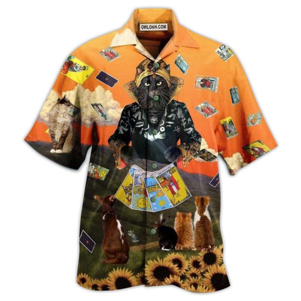 Cat And Tarot Style - Hawaiian Shirt Jezsport.com