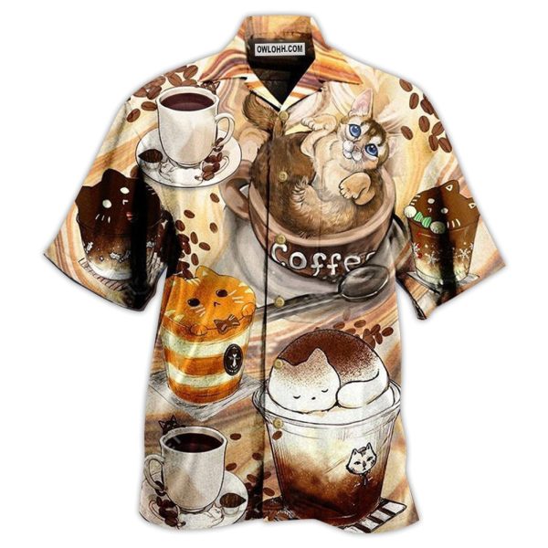 Cat Do You Wanna Drink Me Coffee - Hawaiian Shirt Jezsport.com