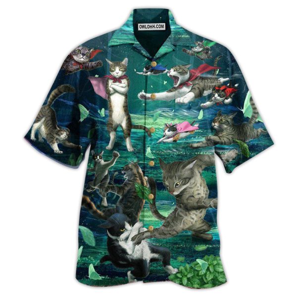 Cat Epic Fight - Hawaiian Shirt Jezsport.com