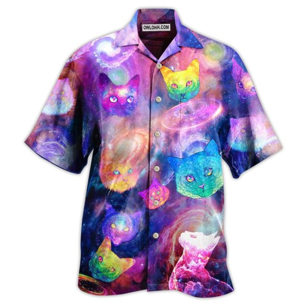 Cat Galaxy Colorfull Style - Hawaiian Shirt Jezsport.com