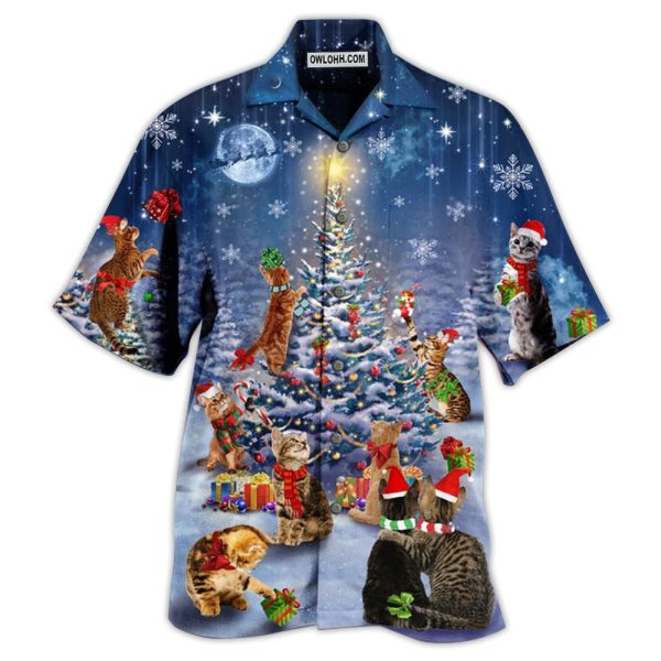 Christmas Cat Love Merry Christmas - Hawaiian Shirt Jezsport.com