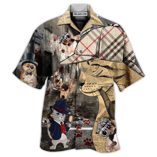 Cat Cool Master Detective - Hawaiian Shirt Jezsport.com