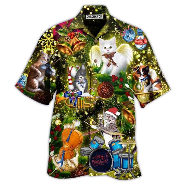 Cat Christmas Angel - Hawaiian Shirt Jezsport.com